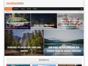 Screenshot des Blogs hausfrauenweb.de – Blog rund um die Hausfrau, Familie, Garten und Kochen.