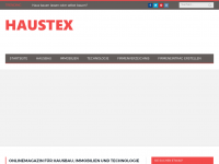Screenshot des Blogs haustex.at – Blog zum Thema Hausbau, Immobilien und Technologie.
