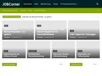 Screenshot des Blogs jobcorner.at – Blog über Jobs, Bewerbungen und Tipps rund ums Büro.