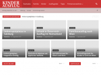 Screenshot des Blogs kinderausflug.at – Blog über Ausflugsziele, Spielplätze und Erlebnistipps für Kinder.