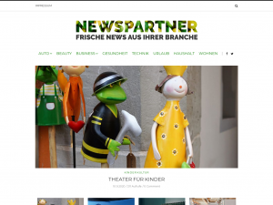 Screenshot des Blogs newspartner.at – Blog über News aus Ihrer Branche, IT Technik, Marketing und vieles mehr.