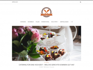 Screenshot des Blogs schmankerl.at – Blog für österreichische und internationale Rezepte.