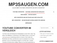 Screenshot des Blogs Mp3Saugen