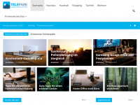 Screenshot des Blogs telepark.at – Blog über Hausbau, Wohnen, Auto, Shopping und Technik.