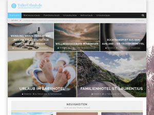 Screenshot des Blogs tollerurlaub.de – Blog rund um das Thema Urlaub