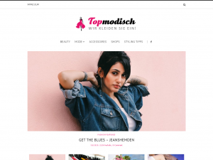 Screenshot des Blogs topmodisch.at – Blog über Fashion, Accessoires, Shops und Trends