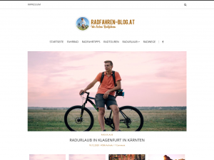 Screenshot des Blogs radfahren-blog.at – Blog über das Radfahren in Österreich.