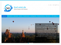 Screenshot des Blogs karl-reist.de – Familienreiseblog über Urlaub und Reisen mit Kindern