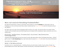 Screenshot des Blogs Packdenkoffer.com! Reiseblog – made in Norddeutschland!
