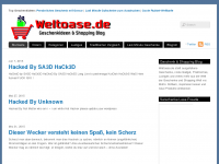 Screenshot des Blogs Weltoase- Geschenke & Shopping Blog