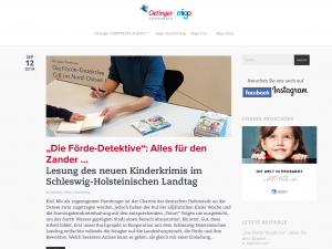 Screenshot des Blogs Oetinger Corporate Blog