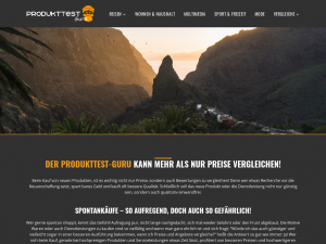 Screenshot des Blogs Der Produkttest-Guru