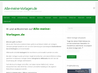 Screenshot des Blogs alle-meine-vorlagen – kostenlose Excel-Vorlagen zu Download