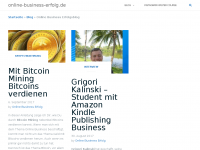 Screenshot des Blogs Online Business Erfolg