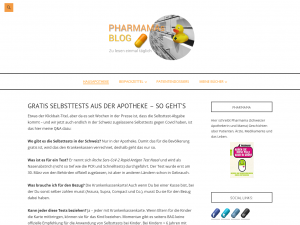 Screenshot des Blogs PharMama’s Blog