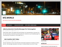 Screenshot des Blogs Kfz World | Das Kfz Portal für Autos und Motorräder