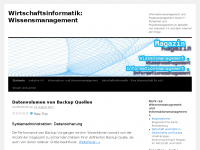 Screenshot des Blogs Wirtschaftsinformatik und WIssensmanagement
