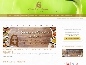 Screenshot des Blogs SeelenGuru kocht – vegan, glutenfrei & zuckerfrei