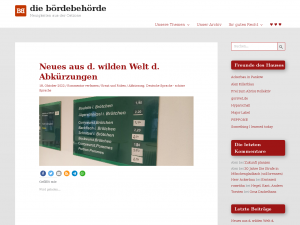 Screenshot des Blogs die bördebehörde
