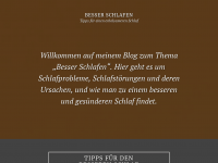 Screenshot des Blogs Besser Schlafen Blog