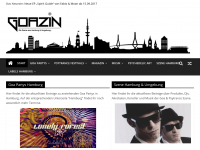 Screenshot des Blogs GOAZIN – Psytrance Magazin für die Hamburger Szene
