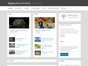Screenshot des Blogs Blogging about the world