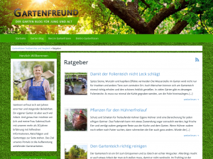Screenshot des Blogs Gartenfräsen Portal
