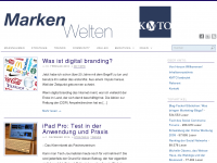 Screenshot des Blogs Marken Welten