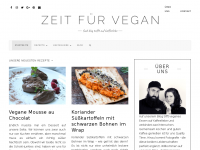 Screenshot des Blogs Zeit Für Vegan