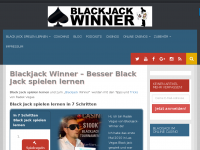 Screenshot des Blogs Blackjack Winner – Regeln, Strategie, Tipps und Tricks