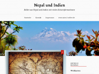 Screenshot des Blogs Indien und Nepal