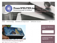 Screenshot des Blogs Blechdosen Portal – Wissenswertes über Blechdosen