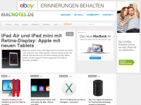 Screenshot des Blogs macFuture – Die Zukunft ist Heute!