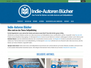 Screenshot des Blogs Indie-Autoren Bücher