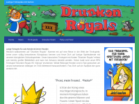 Screenshot des Blogs Drunken Royals – Trinkspiele