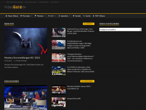 Screenshot des Blogs VideoGold.de – Freie Videostreams