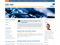 Screenshot des Blogs SID-500