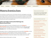 Screenshot des Blogs Alles über Meerschweinchen