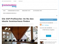 Screenshot des Blogs SeminarhausPartner Blog