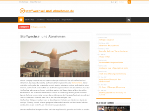 Screenshot des Blogs Stoffwechsel und Abnehmen