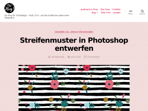 Screenshot des Blogs Ms.Hey! Der Textildesign Blog für Tabakbeutel, Baumwolltaschen, Handtaschen