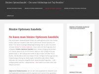 Screenshot des Blogs Binärer Optionshandel – Einfach Geldverdienen mit Top Rendite