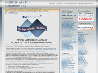 Screenshot des Blogs NIERO@net e.K. – Corporate Blog