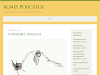 Screenshot des Blogs AGNES PODCZECK