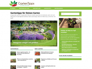 Screenshot des Blogs Gartentipps.net
