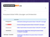 Screenshot des Blogs Kreuzwortraetselhilfe.com