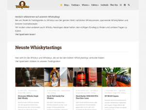 Screenshot des Blogs Whiskytasters – Whiskyblog, Tastingnotes, Whiskywissen, Schottland