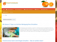 Screenshot des Blogs Entsafter für Jedermann