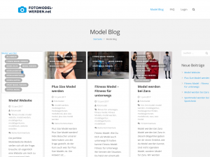 Screenshot des Blogs www.fotomodel-werden.net