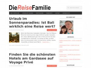 Screenshot des Blogs Die Reise Familie
